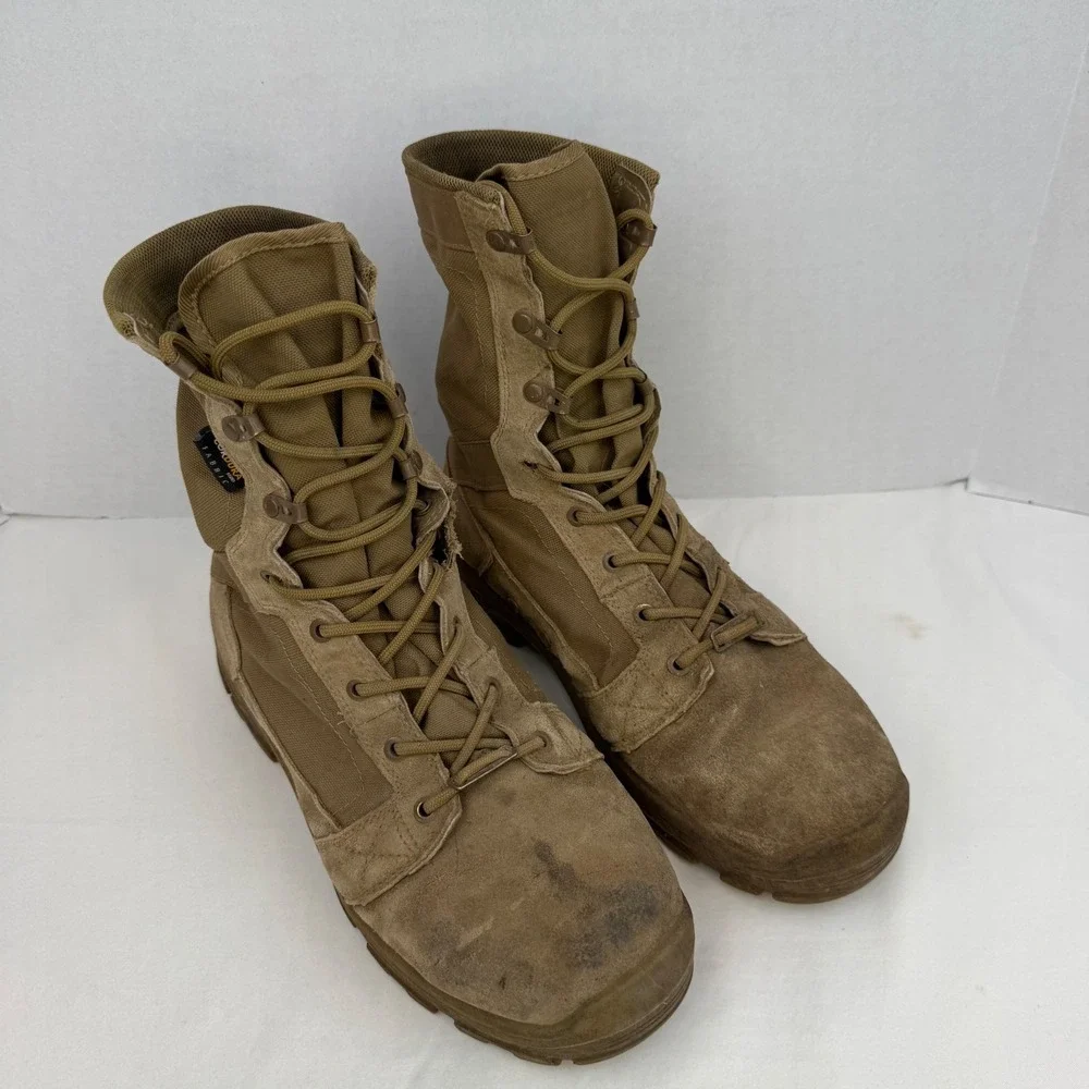 Rockrooster Mens AB5010 MGDB 8in Coyote Tactical Combat Boots Brown EEE 10.5